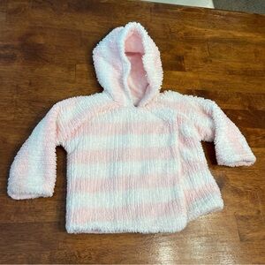 So soft American Widgeon Pink white Fuzzy Jacket swing coat size 24 months